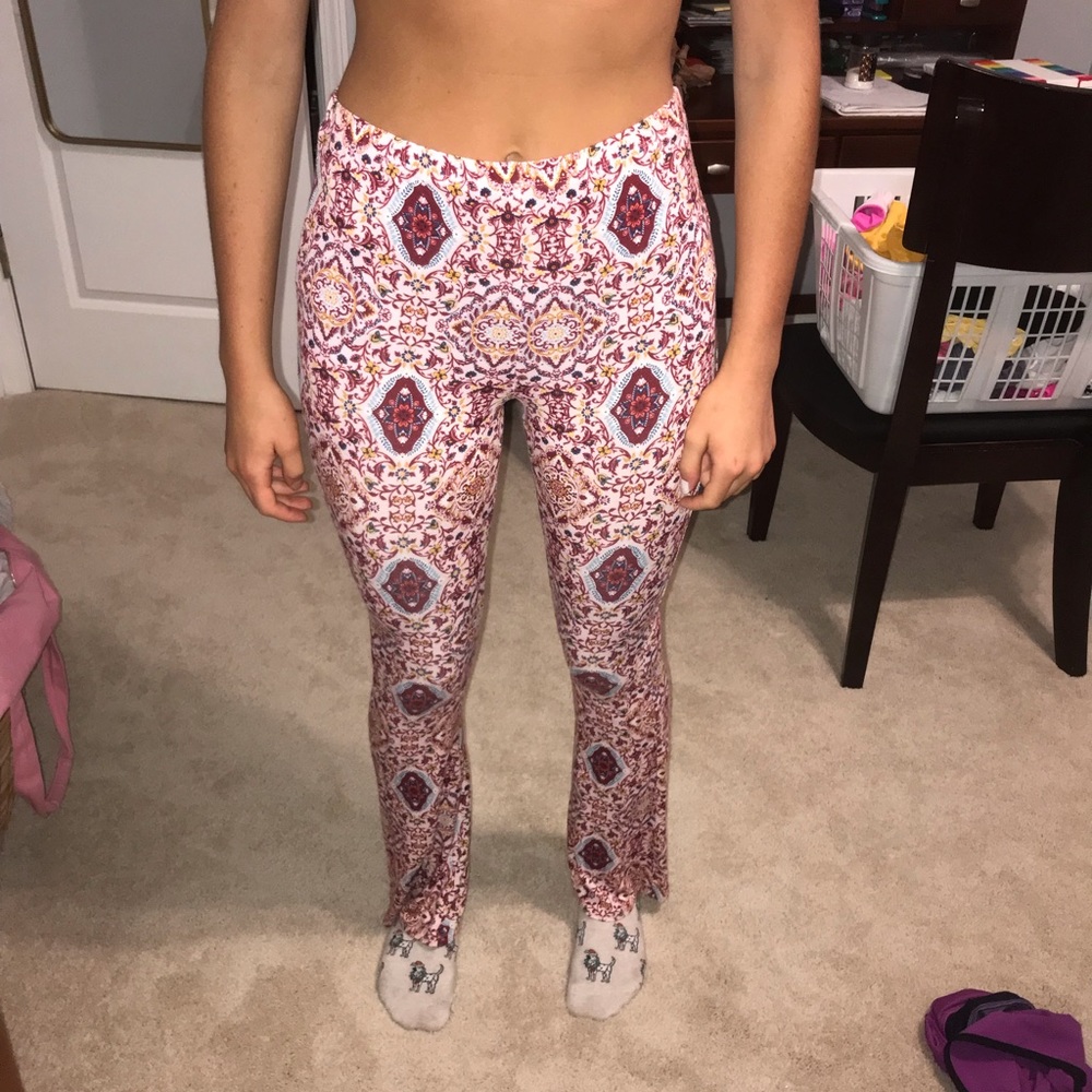 Paisley Pattern Flare Pants